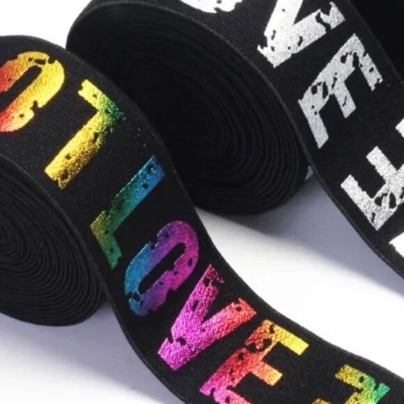 Elastic Band Rainbow Love - Picture 3 of 3